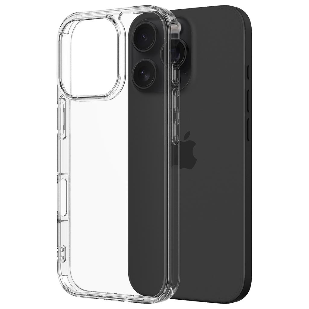 For iPhone 16 Pro Max Clear Case Shockproof Acrylic+TPU Phone Cover