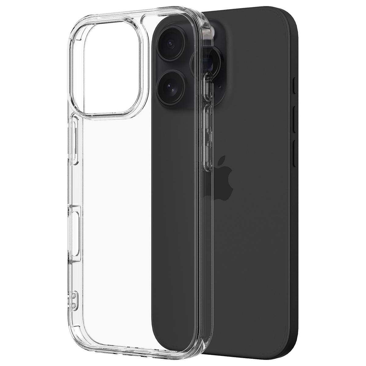 

For iPhone 16 Pro Case Acrylic+TPU Anti-Scratch Clear Back Phone Cover A