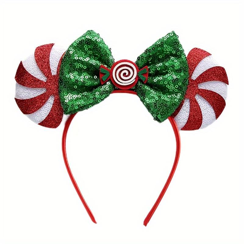 Christmas Mouse Ears Headband Christmas Antlers Snowflake Santa Snowman Hair Accessories For Christmas Party Dress Up