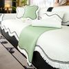 Summer Cool Ice Silk Sofa Cushion  New Non-Slip American French Straight Row Leather Sofa Mat Seat Cushion Cover Cloth