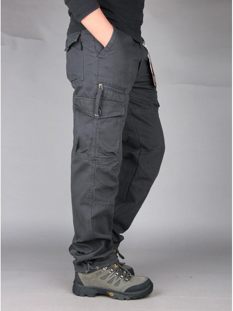 Autumn Men's Multifunctional Cargo Pants - Loose Fit, Multi-Pocket, Outdoor Casual Cotton Trousers