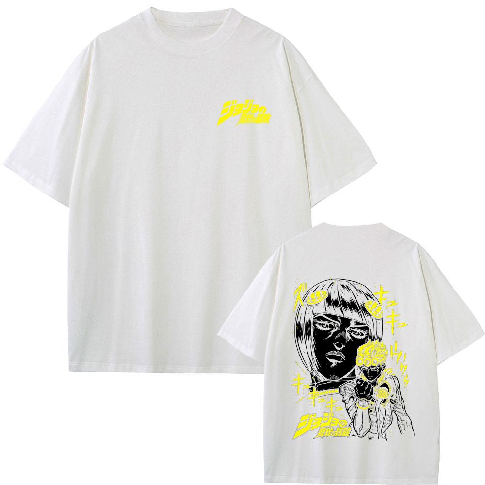 Anime Jojos Bizarre Adventure Bruno Bucciarati Giorno Giovanna Graphic T Shirt Fans Gift Unisex Fashion Unisexga Oversized Tshirts
