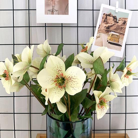 Artificial Flower No-Maintenance Long-Lasting Beauty Realistic Petals Leaf Texture Flexible Branches High Simulation Flower Home Decor