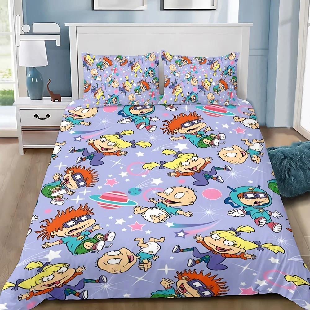 Cartoon R-Rugrats Duvet Cover Children Bedding Set Bedroom Decoration Adult Boy Girl Children Gift