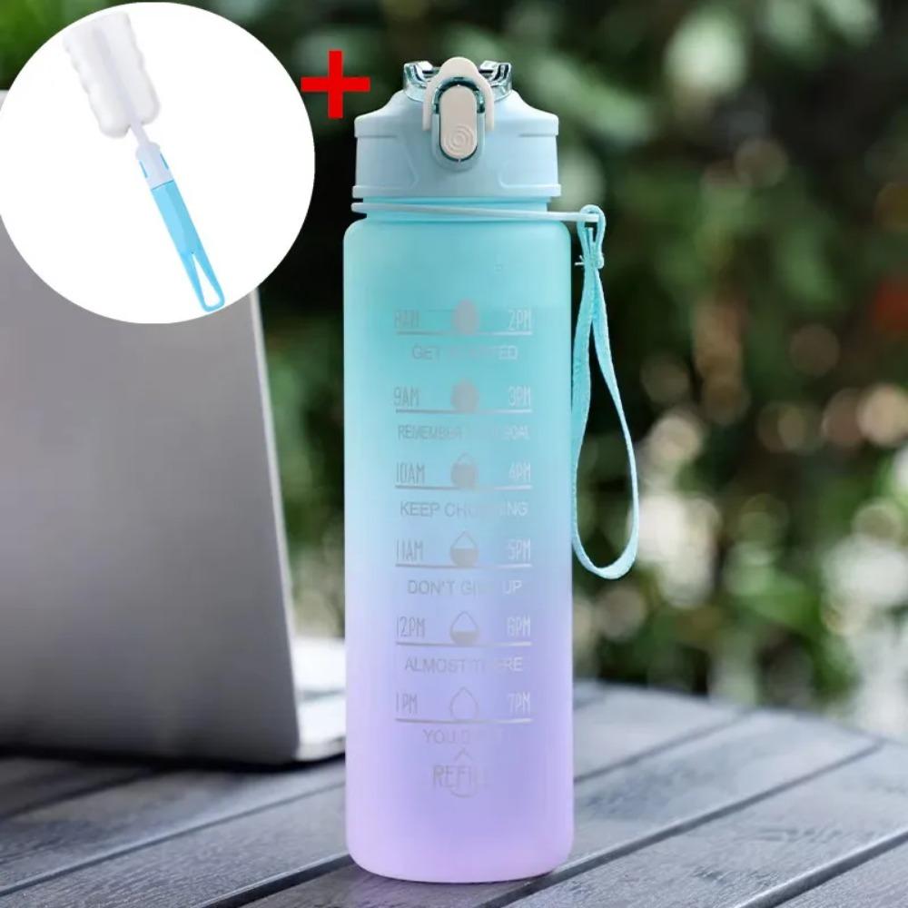 900ml sportovní láhev na vodu s časovou značkou nepropustný pohár Motivační přenosná láhev na vodu pro venkovní sporty Fitness bez BPA