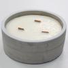 Scented Candle Vanilla Orange Wooden Wick Concrete Jar