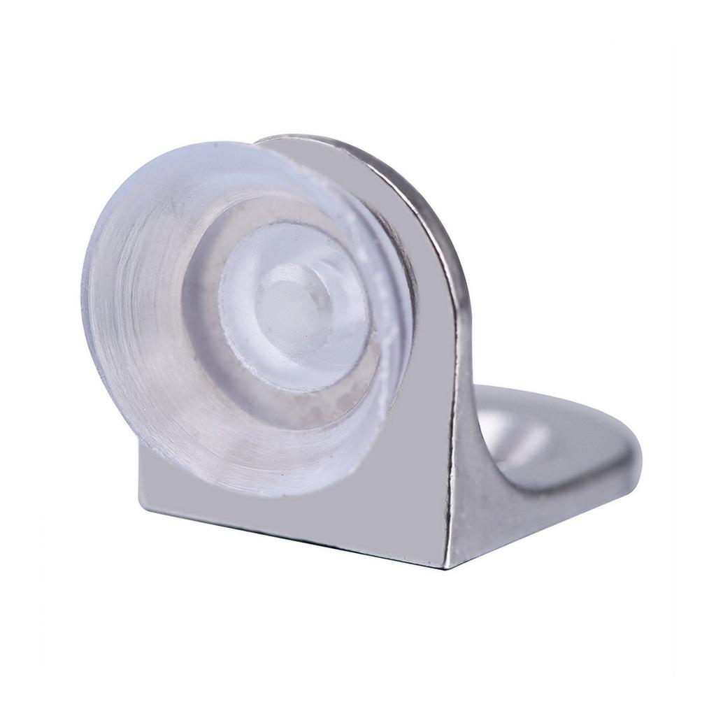 8Pcs Heavy Duty L-Shaped Shelf Brackets Zinc Alloy with Removable Silicone Suction Cups Stainless Steel Screws for Glass Cabinet