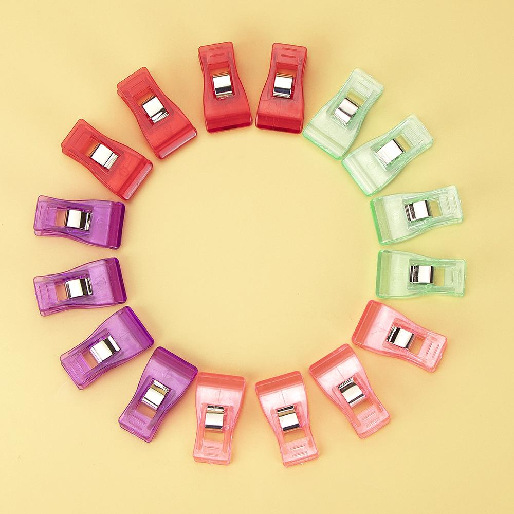 50pcs Sewing Clips Colorful Clips Multipurpose Plastic Craft Crocheting Knitting Safety Clothing Clips Color Binding Clips Paper