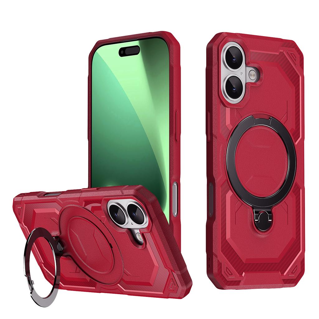 For iPhone 17 Case Compatible with MagSafe Kickstand TPU+PC Phone Cover
