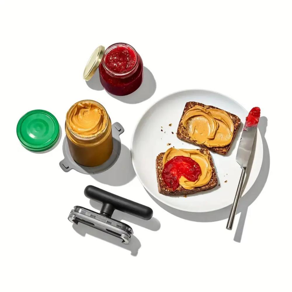 Ergonomic handle can opener - an easy-to-grasp bottle and cap remover, suitable for cans, bottles and cans,