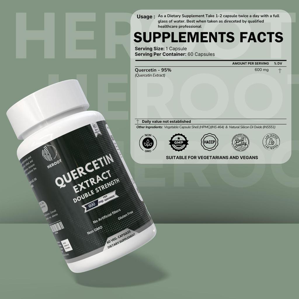 Quercetin Capsules | 60 Count | Dietary Supplement