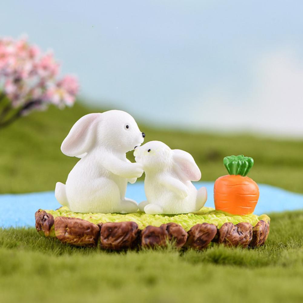 3pcs Resin Moss Micro-landscape Resin Decoration Animal Piglet Rabbit Swan Scenery Animal Accessories