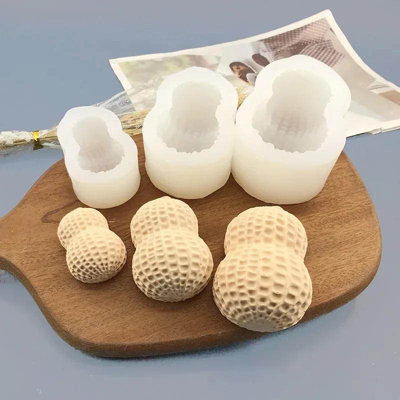 2026 Latest Models DIY Peanut Shaped Silicone Mold for Aromatherapy Gypsum And Epoxy Resin Handmade Plaster Decoration Mould