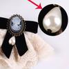 Gifts Delicate Vintage Lady Women Queen Velvet Pearl Elegant Lace Brooch Cameo Girls Brooch