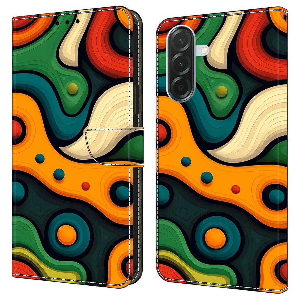 For Samsung Galaxy A57 5G Case Foldable Stand Wallet Pattern Printing PU Leather Flip Phone Cover