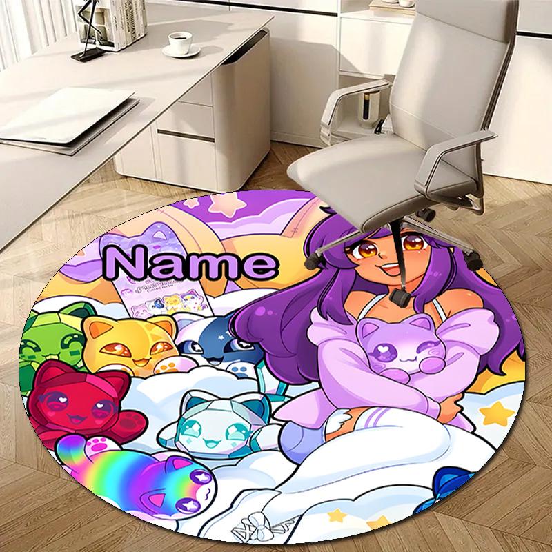 Personalized A-AphmauS Round Chair Office Rug - Perfect for Mat, Office Chair & More - Ideal Gift for Birthdays and Holidays