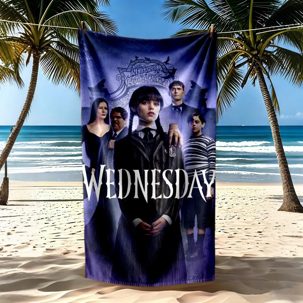 Wednesday Fantasy Night Beach Towel Soft Durable Quick-Dry Comfortable Lightweight Portable for Swimming,Beach,Camping, Travel, Beach Accessories,Gym