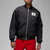Jordan Logo Patch Loose Fit Baseball Collar Reversible Cotton Jacket Men Outerwear Black DQ7345-010