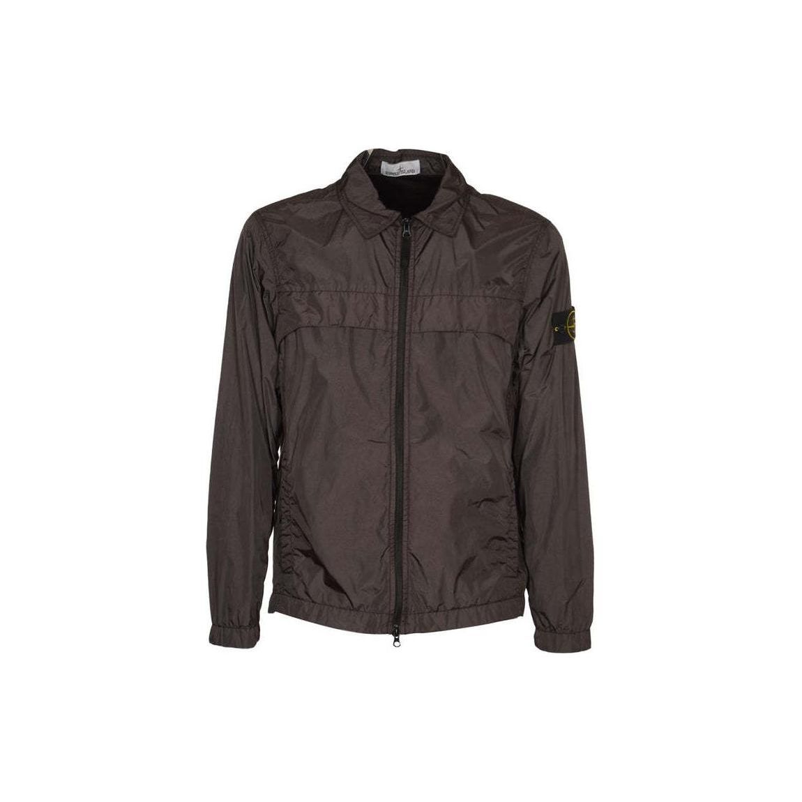 

Stone Island SS24 Solid Color Polo Collar Logo Zipper Long Sleeve Side Pocket Jacket Men jackets Dark-Gray 801510522-V0065 XL