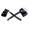 1pair Women Punk Mittens Rivet Ribbons Streetwear Sleeves Half Finger Sleeve for Riding and Music Festivals