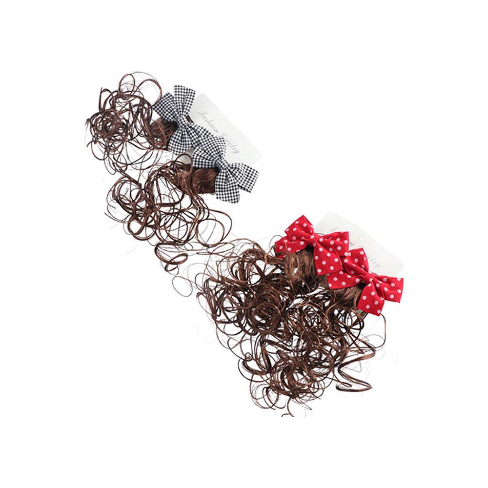 Headwear Girls Sweet Cute Baby Wig Hairpin Bowknot Hairclip Children's Bow Wig Hair Accessories