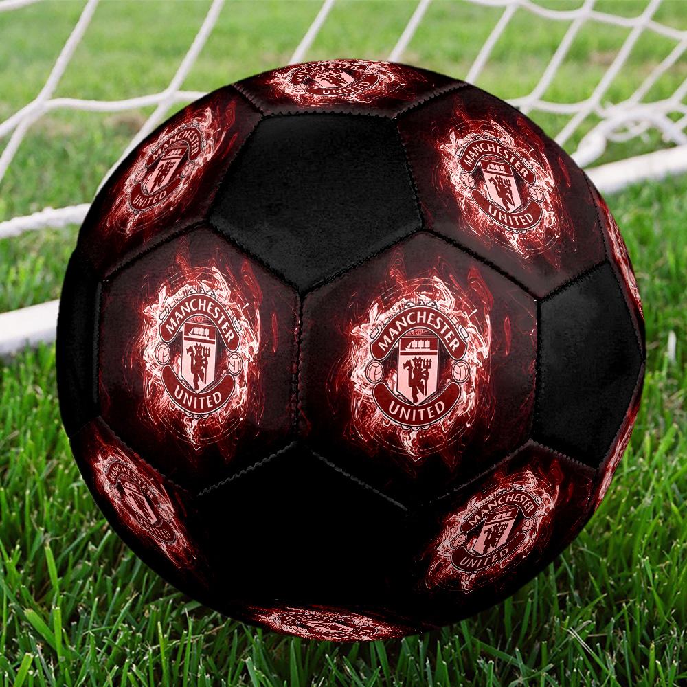 Manchester United F.C Soccer Ball Colorful All Ages Machine Stitched PVC Competition Ready Durable High-Bounce.SIZE5