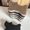 Cartoon Cat Three-Layer Dishwashing Sponge & Scouring Pad Set