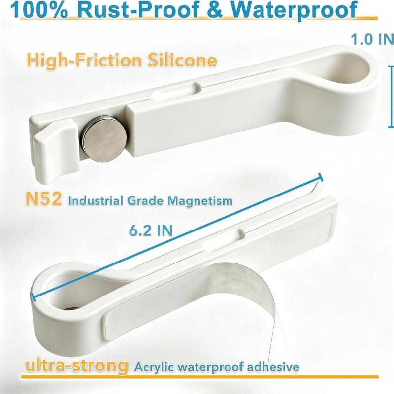 Magnetic Shower Liner Holder Adhesive Curtain Side Clip for Bathroom Water Control and Wall Side Guidance Daily