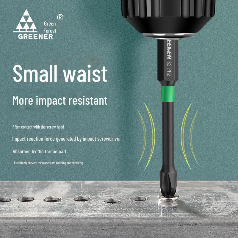 Green Forest High-Impact Magnetic Cross Hand Drill Set with German-Imported Screwdriver Bits