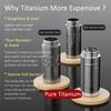 99.981% Pure Titanium LFGB Certificated Thermos 200ml Ultra Mini Water Bottle Gift Giving Weightless Coffee Cup for Lady Girls
