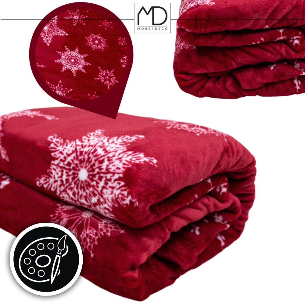 Christmas blanket, Christmas blanket, snowflake blanket, red, Christmas gift