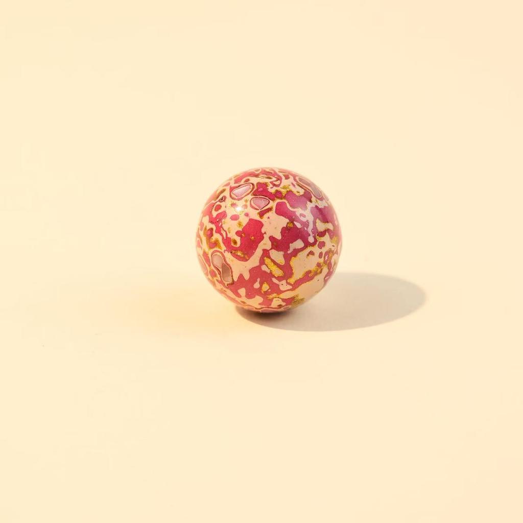 18mm Handmade Lacquer & Mother-of-Pearl Beads: Intangible Cultural Heritage Buddhist DIY