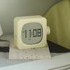 Stylish Cubic Alarm Clock with Backlight for Students Minimalists 2 Alarms LED Desk Clock Rechargeable Night Light Timer