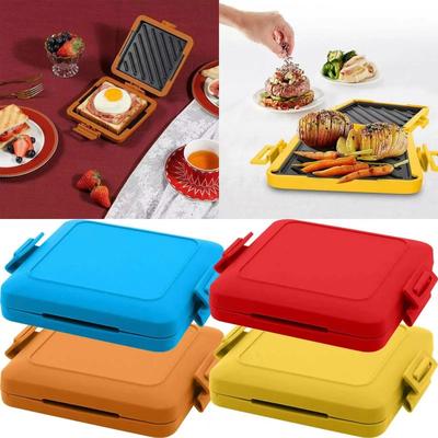 1pc Food Grade Silicone Easy-to-Use Microwave Sandwich Maker with Adjustable Silicone Straps Quick, Even Cooking for Toasties