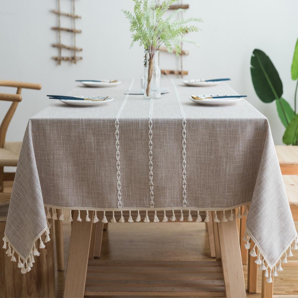 Modern Minimalist Imitation Cotton Linen Tablecloth - Dining, Coffee, Picnic Mat 60x60cm