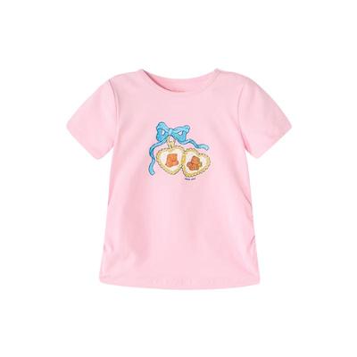 Deesha Girls' Fun Print Short Sleeve T-Shirt