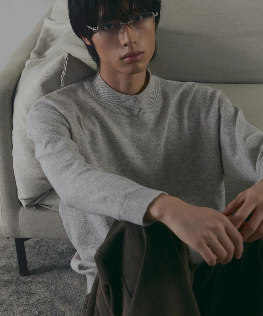 NODU Mock Neck Turtleneck Knit [Ivory]