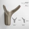 Modern Nordic Cow Horn Metal Wall Hook for Bathroom or Wardrobe