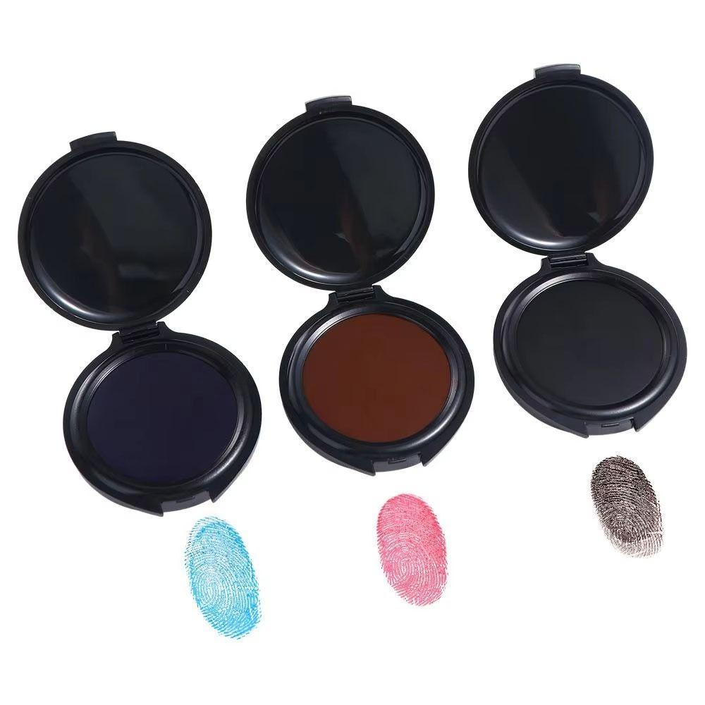 1Pcs 5.8cm Stamp Pad Waterproof Thumbprint Ink Pad Fingerprint Ink Pad  Identification Security