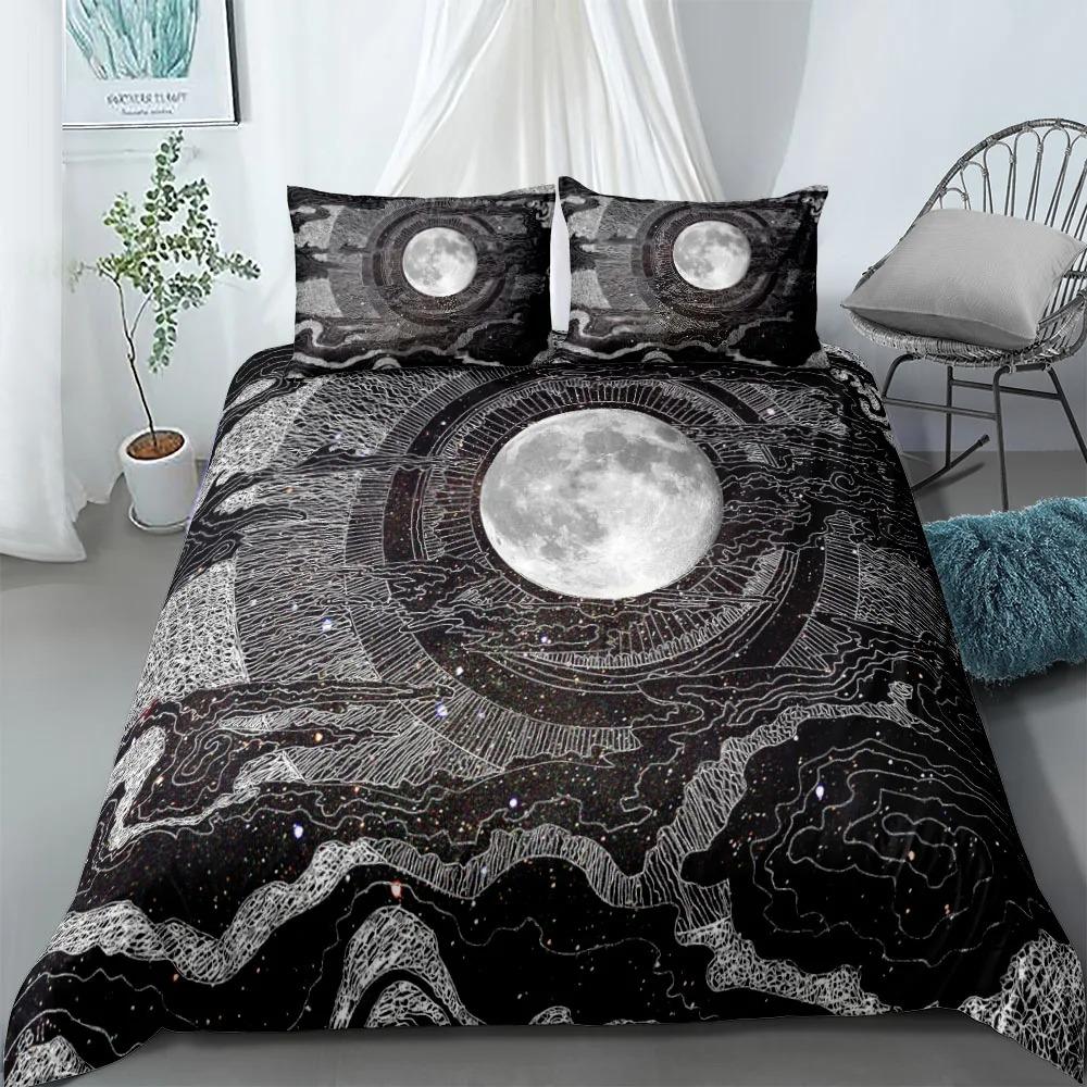 2024 Celestial Moon Myth Duvet Cover Set UK Single Double King US Twin Full Queen Size Anime Bed Linen Set