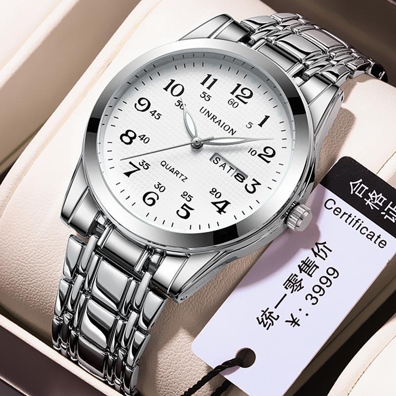 Men s Watch Men s Double Calendar Tide Quartz Watch Middle Elderly Business