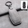 Läder Bilnyckelfodral Skydd För Ford Fusion Mustang Explorer F150 F250 F350 Ranger Mondeo Fjärrnyckelskal Hållare Fob Tillbehör