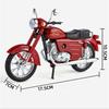 1/10 JAWA 250 Alloy Classic Retro Motorcycle Model Diecast Metal Street Motorcycle Model Simulation Sound and Light Kid Toy Gift