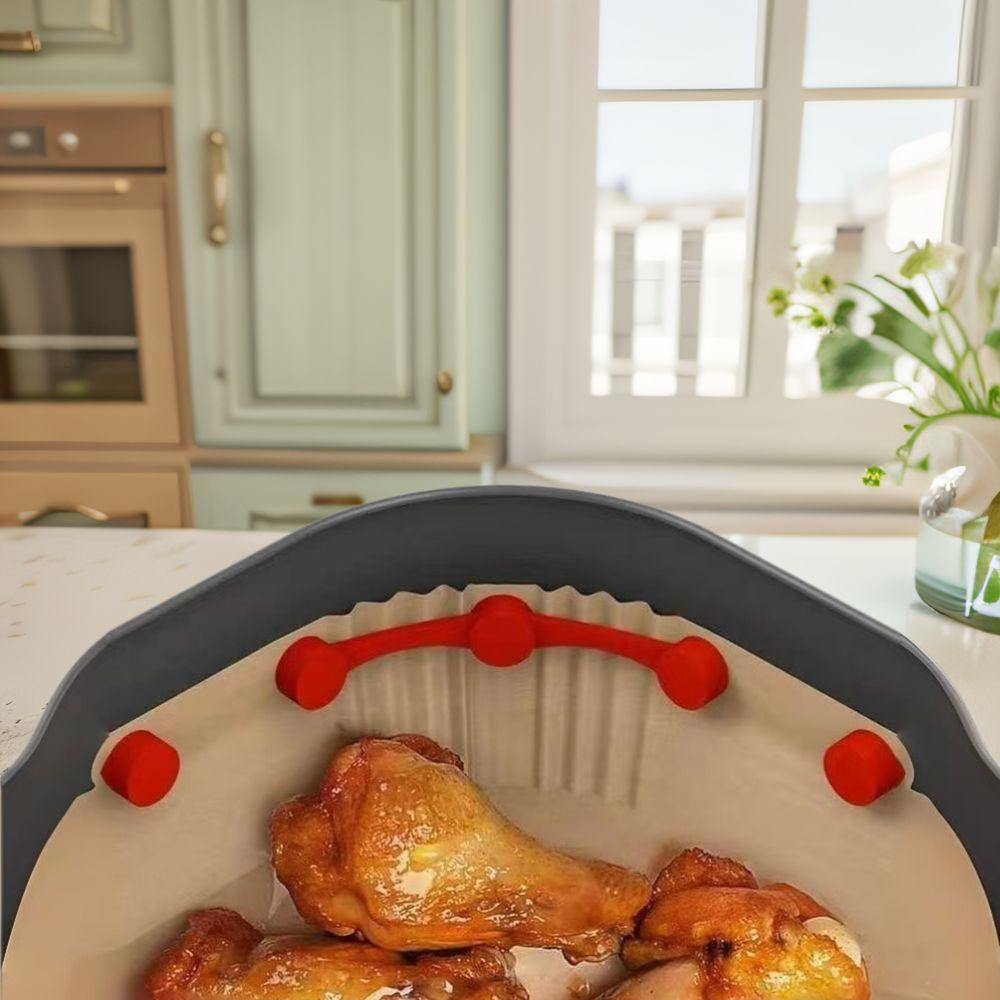 Reusable Air Fryer Liner Buckle Non-Scratch Air Fryer Baking Paper Fixation Device  Fried Chicken