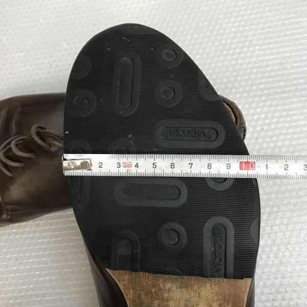nano universe Plain Toe Leather Shoes Brown Size L (26.0-27.0cm) Made in Japan(USED)