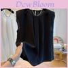 Soft Satin Sleeveless Shirt With 3d Pattern For Elegant Summer Casual Wear