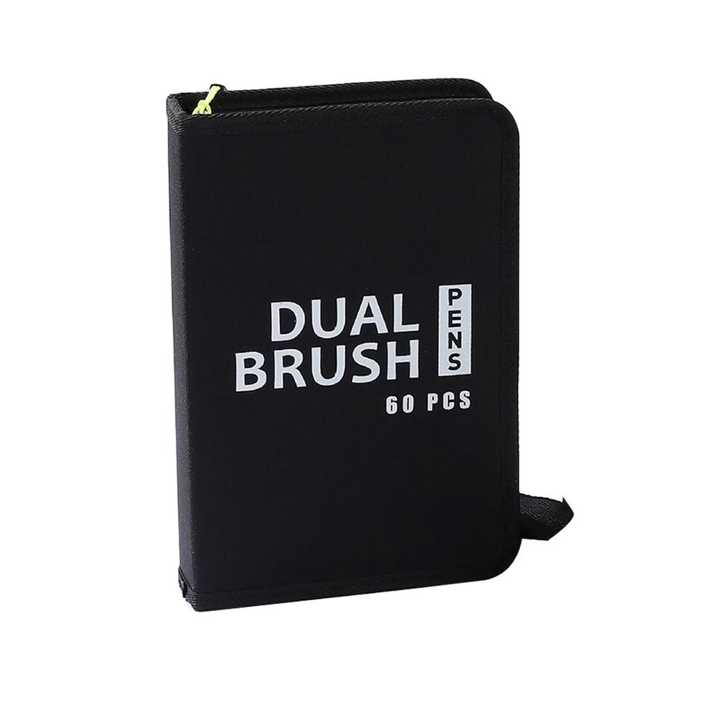 Pennarello a Doppia Punta 60/72 Colori Punta a Pennello Punta Fine Pennarello Acrilico con Custodia con Cerniera per Disegno Artistico Scrapbooking