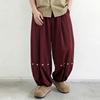 INCERUN Men Drawstring Elastic Waist Solid Color Casual Loose Long Harem Pants Trousers