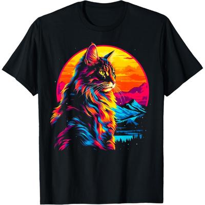 Cat Maine Coon T-Shirt for Men Women