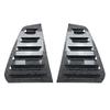 For VW Golf MK7 MK7.5 2013-2019  Car Rear Louver Window Side Shutter Cover Carbon Fiber Black  Trim Sticker Vent Scoop ABS